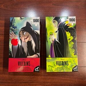 Disney Villains Queen Snow White Maleficent 1000 Piece Collectors Puzzles Sealed